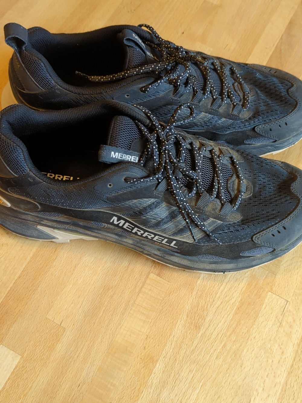 Merrell Moab Vibram Mens Trail Running Shoes Sneakers Sz 12 Black J037525